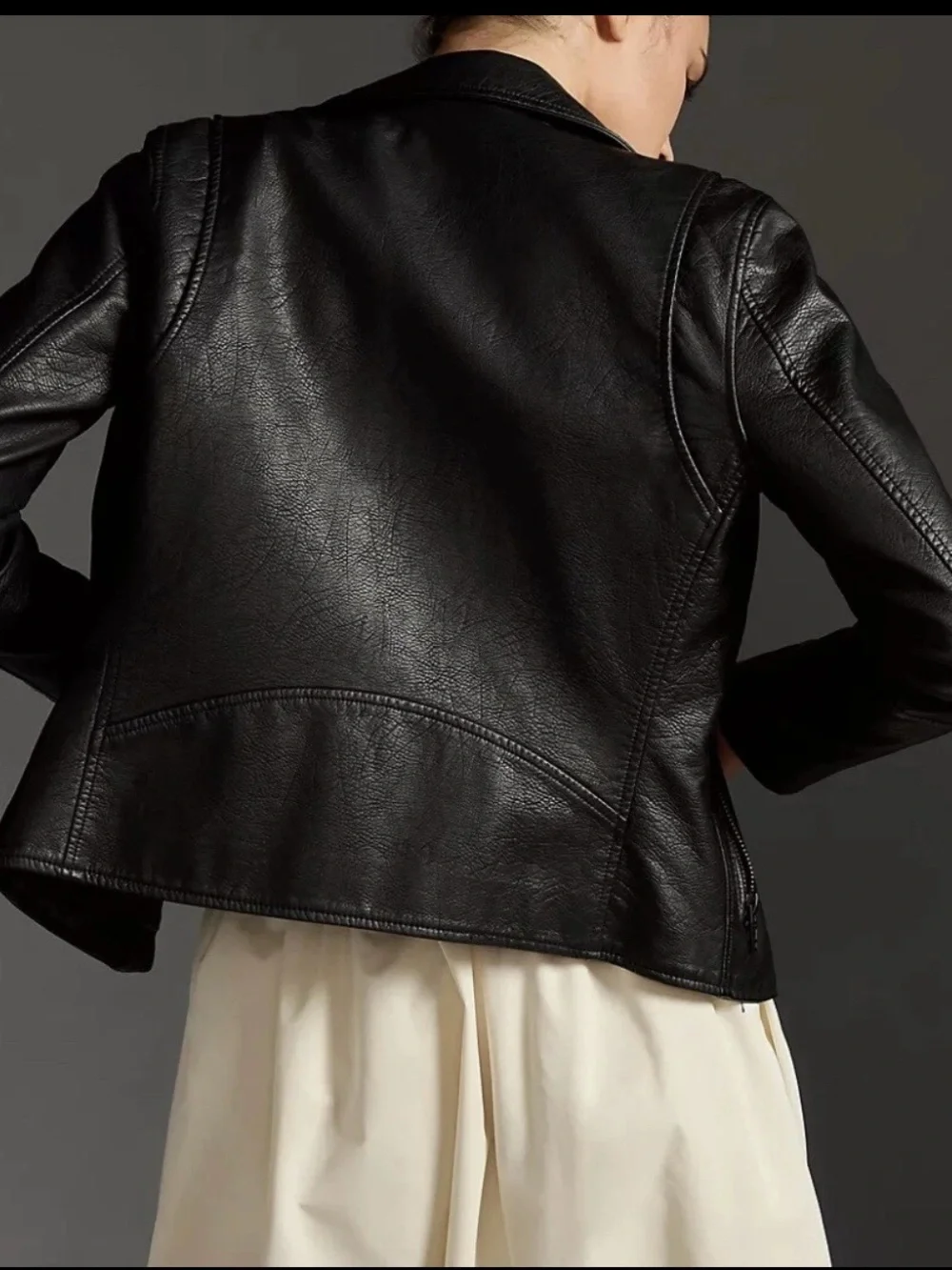 Blank NYC Women Size XS Black Onyx Vegan Leather Moto Jacket Matte Black Zip - Picture 2 of 6